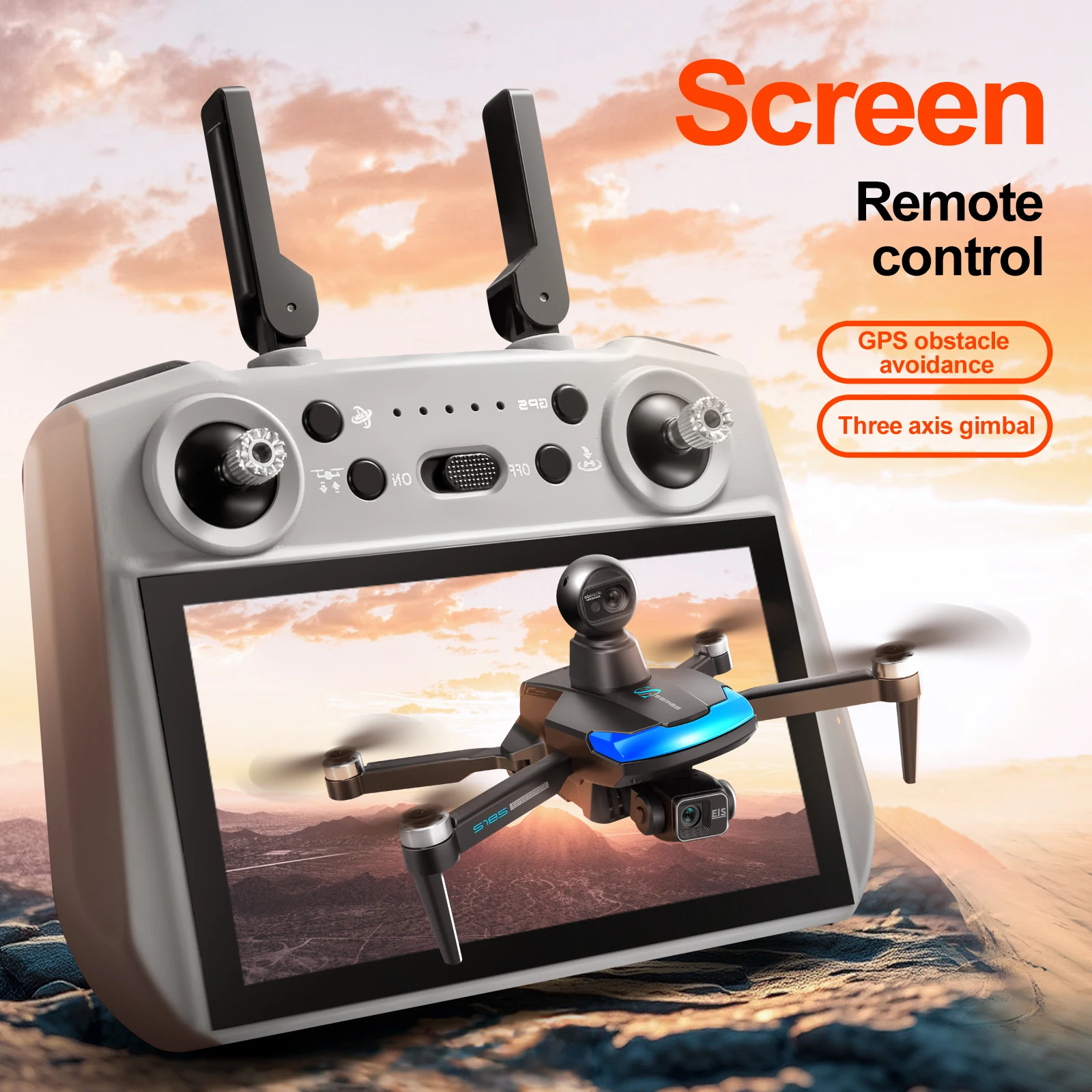 S185 전문 드론 2.7K HD 듀얼 카메라 터치 스 - Drone Gps Mount 리뷰 및 가격